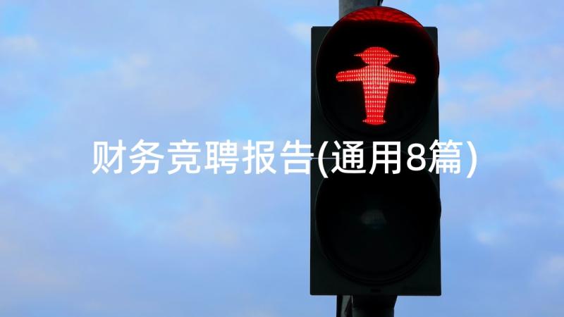 财务竞聘报告(通用8篇)