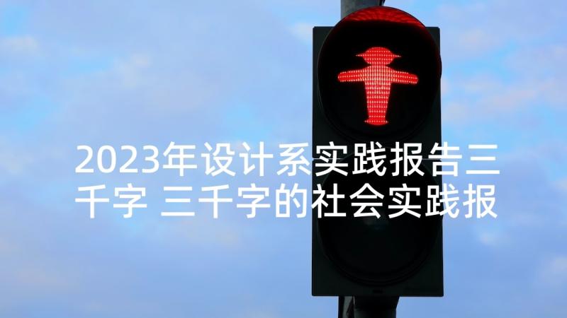 2023年设计系实践报告三千字 三千字的社会实践报告(精选5篇)