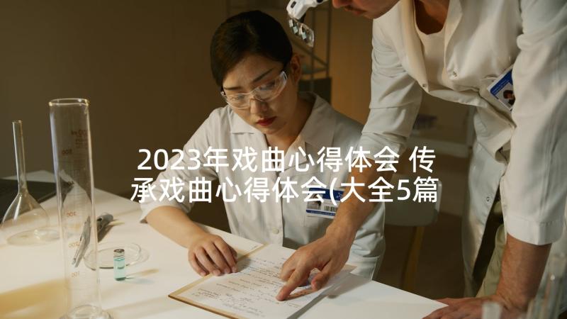 2023年戏曲心得体会 传承戏曲心得体会(大全5篇)