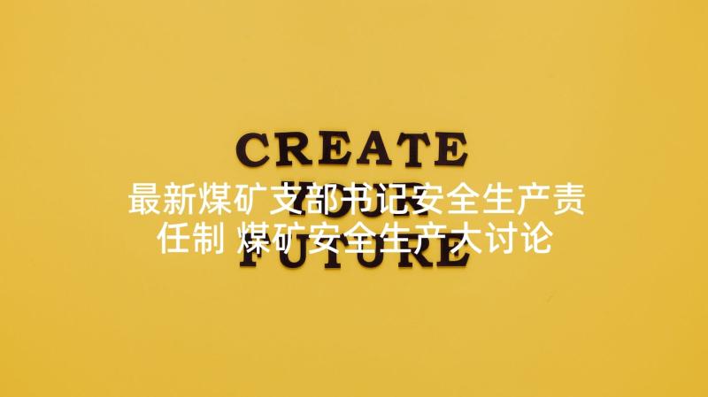 最新煤矿支部书记安全生产责任制 煤矿安全生产大讨论个人发言(优质5篇)