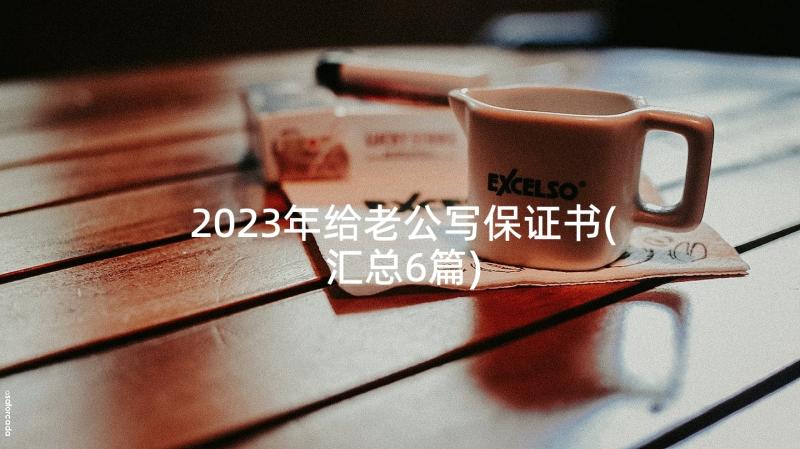 2023年给老公写保证书(汇总6篇)