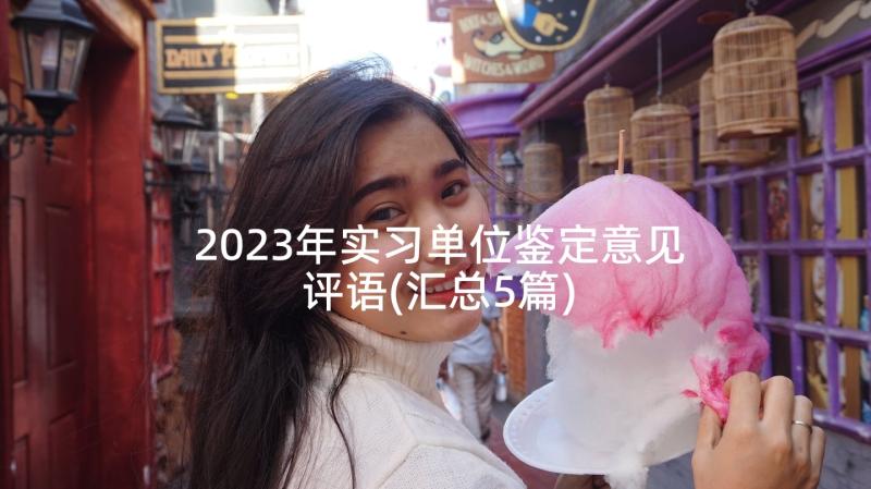 2023年实习单位鉴定意见评语(汇总5篇)