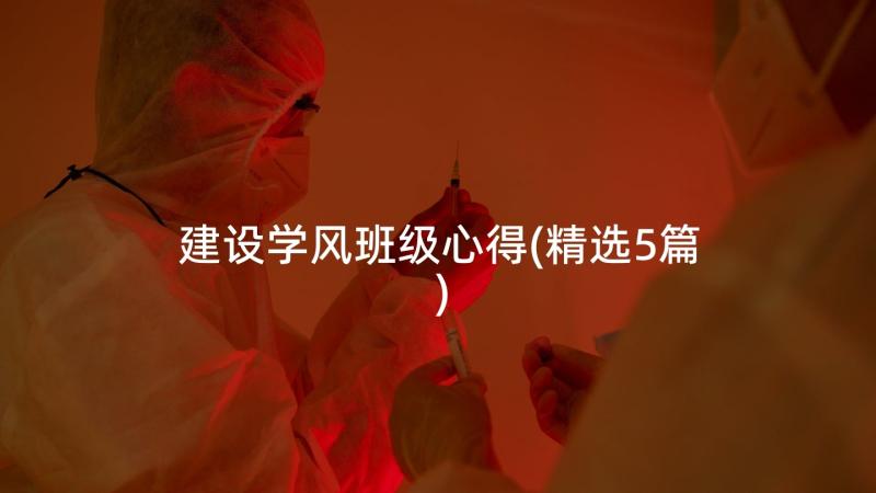 建设学风班级心得(精选5篇)