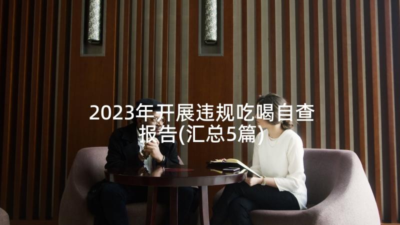 2023年开展违规吃喝自查报告(汇总5篇)