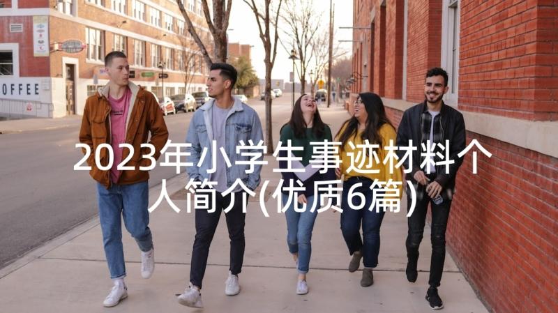 2023年小学生事迹材料个人简介(优质6篇)