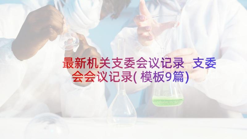 最新机关支委会议记录 支委会会议记录(模板9篇)