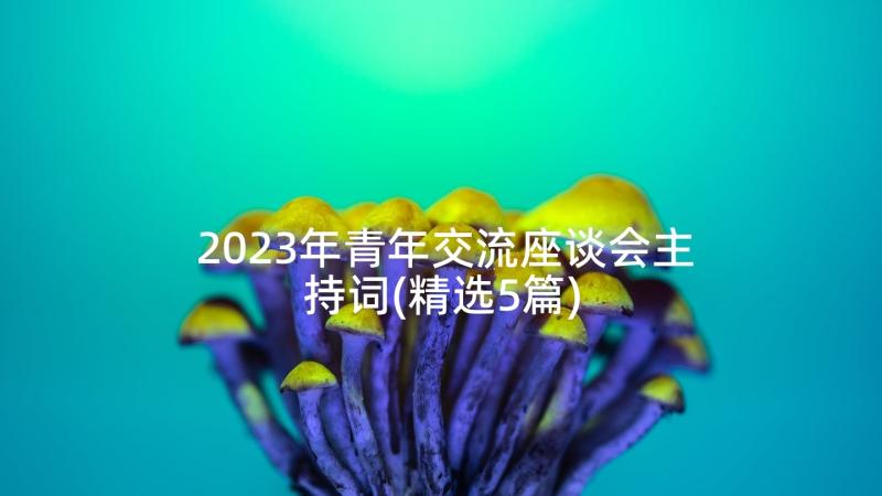 2023年青年交流座谈会主持词(精选5篇)