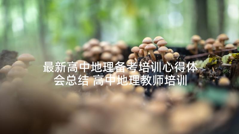 最新高中地理备考培训心得体会总结 高中地理教师培训心得体会(大全5篇)