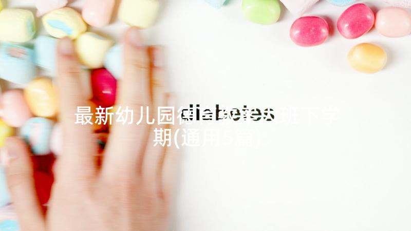 最新幼儿园德育教案大班下学期(通用5篇)