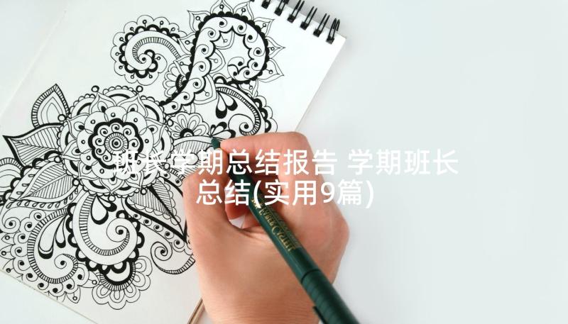 班长学期总结报告 学期班长总结(实用9篇)