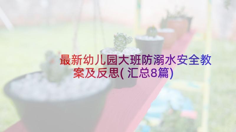 最新幼儿园大班防溺水安全教案及反思(汇总8篇)