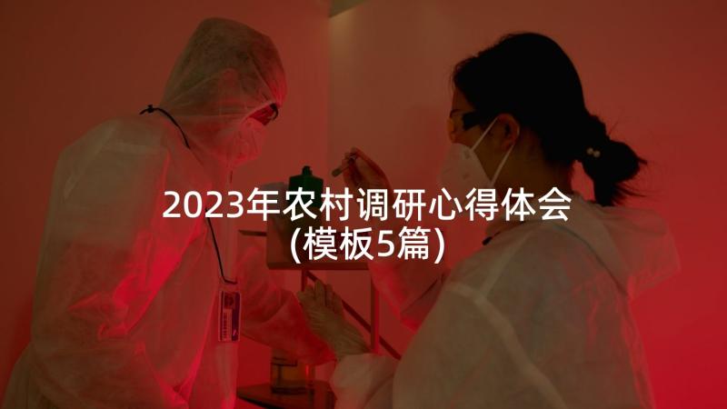 2023年农村调研心得体会(模板5篇)