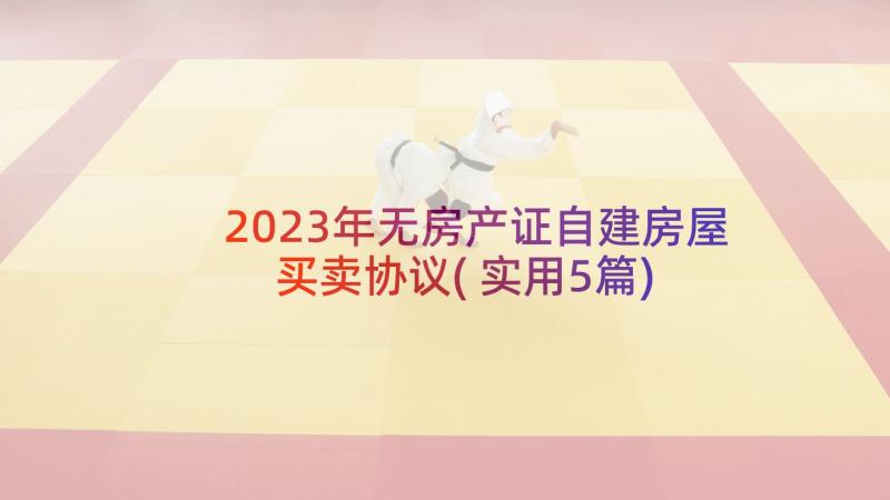 2023年无房产证自建房屋买卖协议(实用5篇)