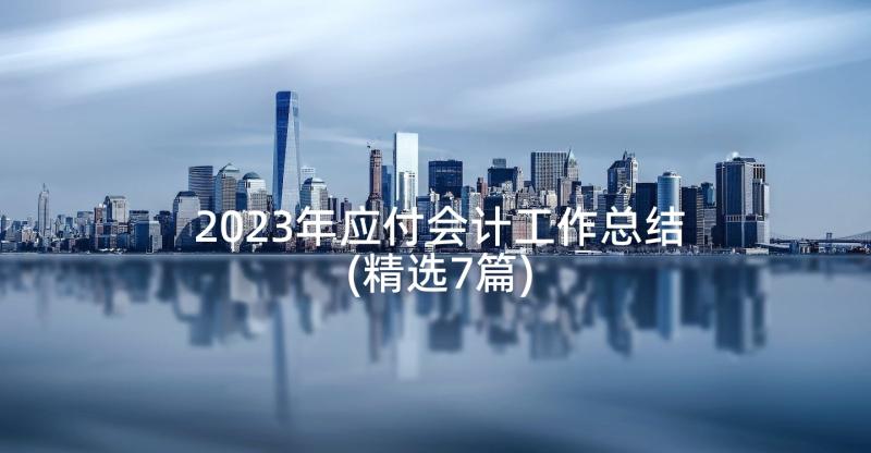 2023年应付会计工作总结(精选7篇)