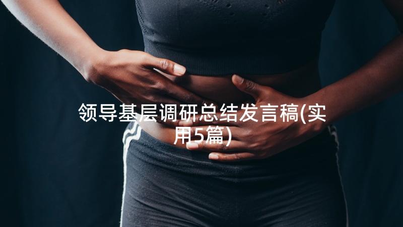 领导基层调研总结发言稿(实用5篇)