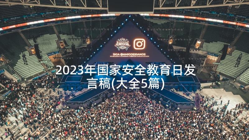 2023年国家安全教育日发言稿(大全5篇)