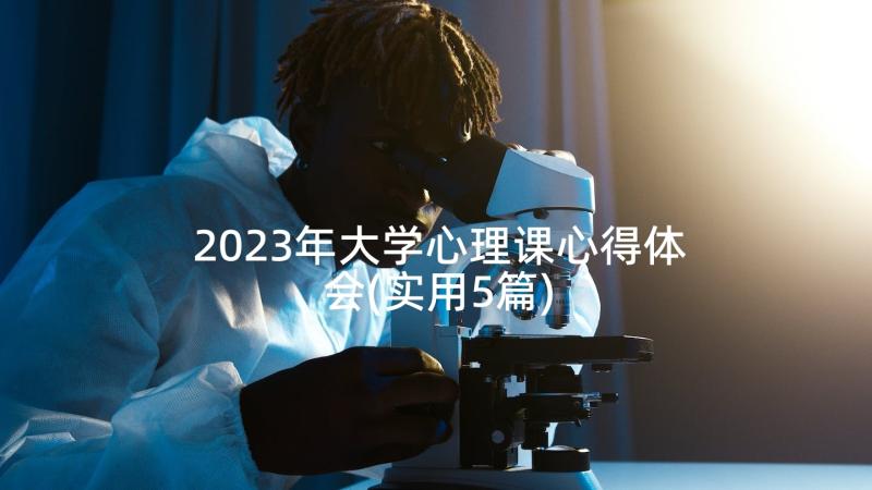 2023年大学心理课心得体会(实用5篇)