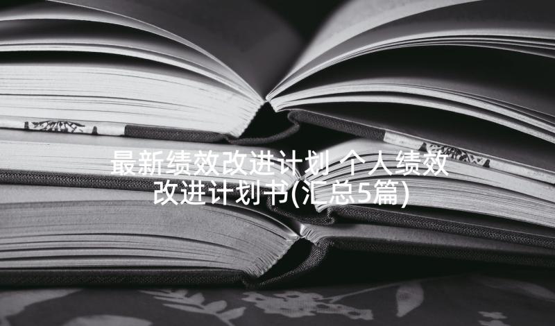 最新绩效改进计划 个人绩效改进计划书(汇总5篇)