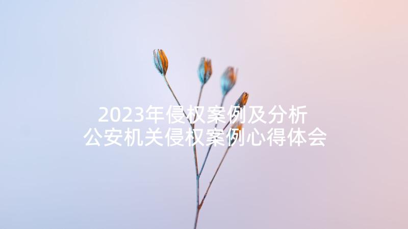 2023年侵权案例及分析 公安机关侵权案例心得体会(模板5篇)