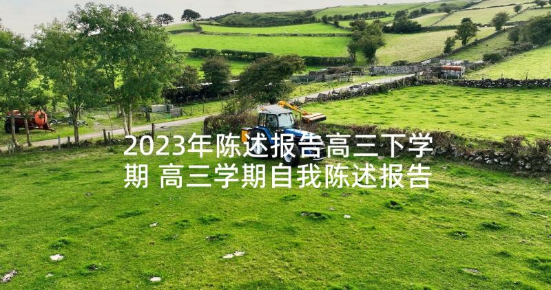 2023年陈述报告高三下学期 高三学期自我陈述报告(通用8篇)