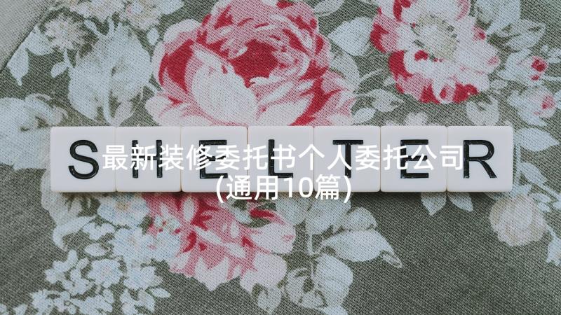 最新装修委托书个人委托公司(通用10篇)