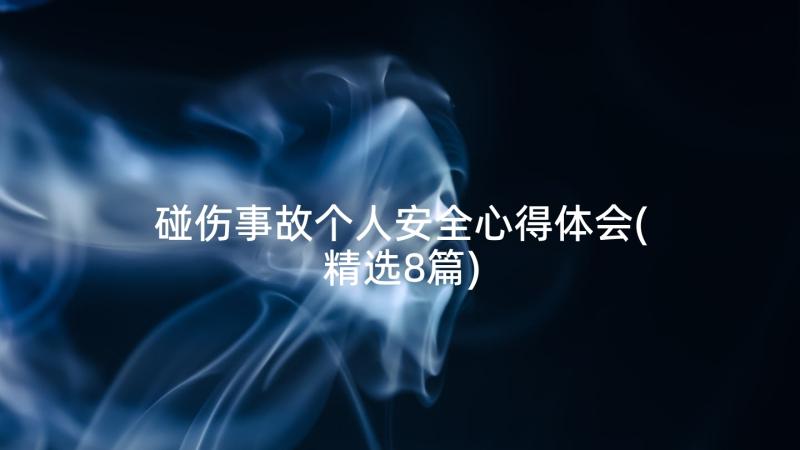 碰伤事故个人安全心得体会(精选8篇)