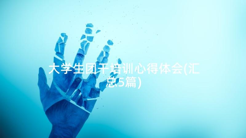 大学生团干培训心得体会(汇总5篇)