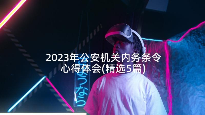 2023年公安机关内务条令心得体会(精选5篇)