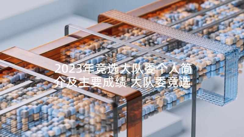 2023年竞选大队委个人简介及主要成绩 大队委竞选稿(汇总6篇)