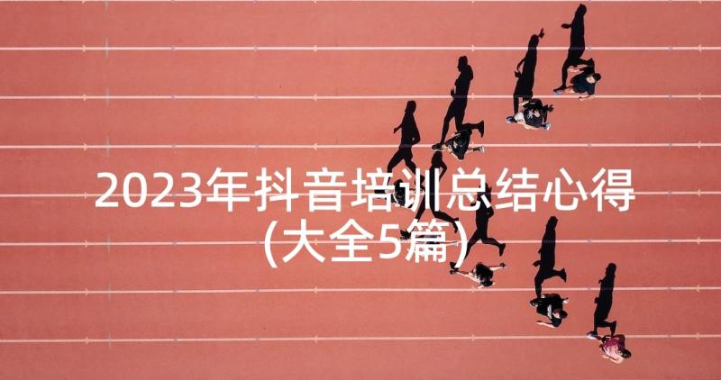 2023年抖音培训总结心得(大全5篇)