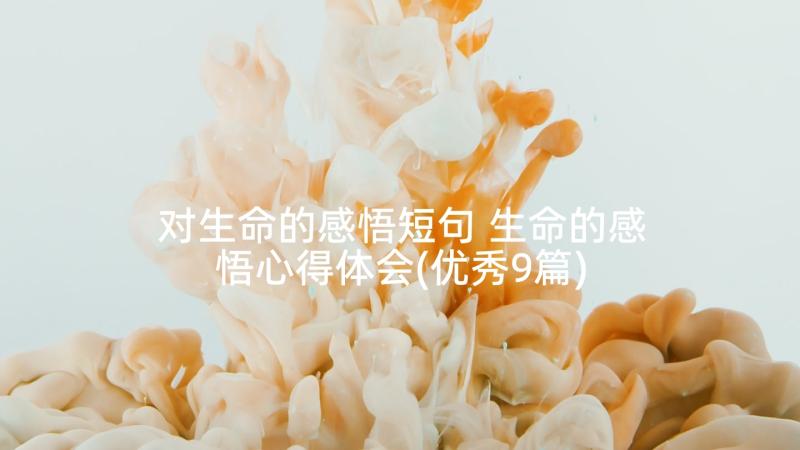 对生命的感悟短句 生命的感悟心得体会(优秀9篇)