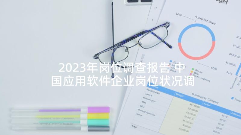 2023年岗位调查报告 中国应用软件企业岗位状况调查报告(大全5篇)