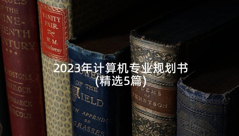 2023年计算机专业规划书(精选5篇)