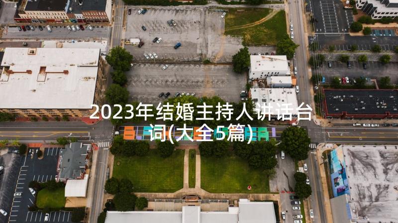 2023年结婚主持人讲话台词(大全5篇)