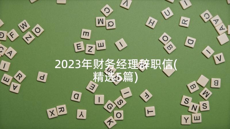 2023年财务经理辞职信(精选5篇)