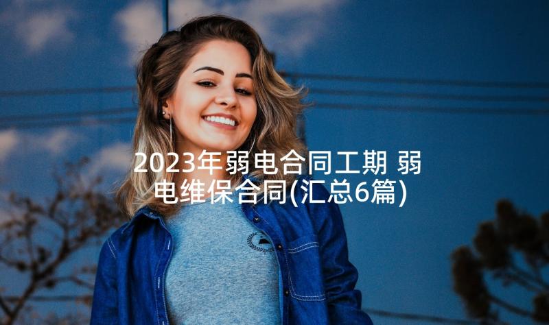 2023年弱电合同工期 弱电维保合同(汇总6篇)