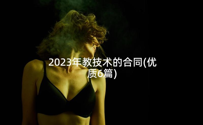 2023年教技术的合同(优质6篇)