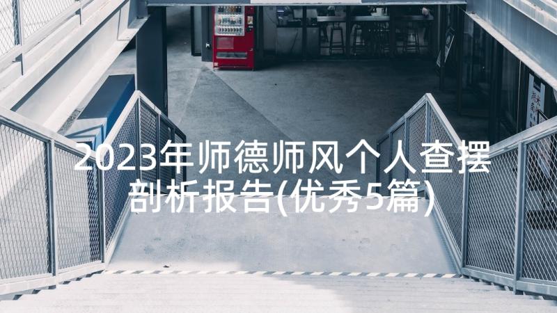 2023年师德师风个人查摆剖析报告(优秀5篇)