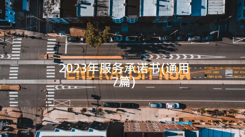 2023年服务承诺书(通用7篇)