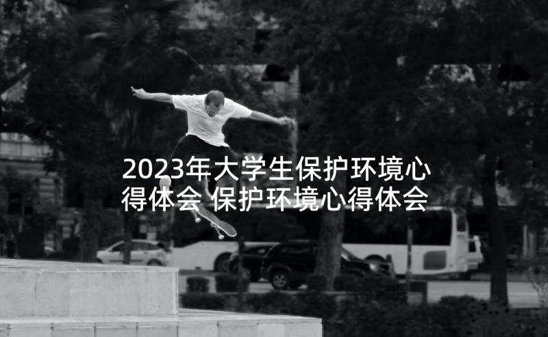 2023年大学生保护环境心得体会 保护环境心得体会(优质7篇)