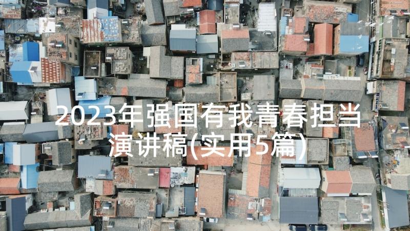 2023年强国有我青春担当演讲稿(实用5篇)