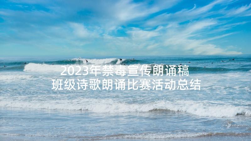 2023年禁毒宣传朗诵稿 班级诗歌朗诵比赛活动总结(精选5篇)