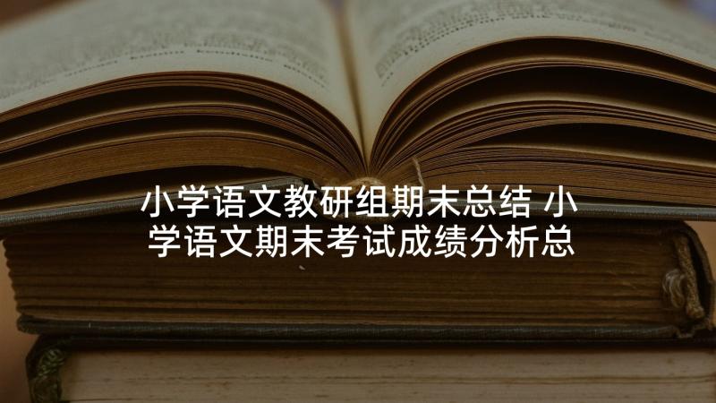 小学语文教研组期末总结 小学语文期末考试成绩分析总结与反思(大全5篇)