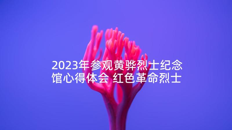 2023年参观黄骅烈士纪念馆心得体会 红色革命烈士纪念馆参观心得体会范例(优质5篇)