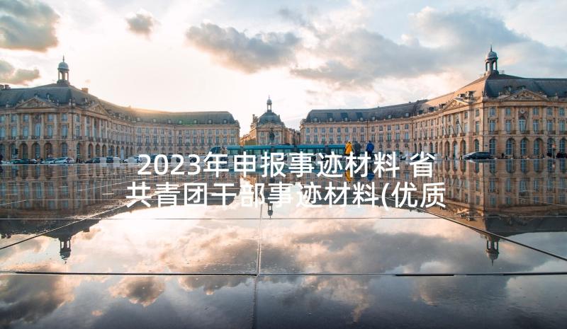 2023年申报事迹材料 省共青团干部事迹材料(优质5篇)