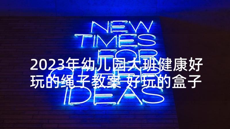 2023年幼儿园大班健康好玩的绳子教案 好玩的盒子大班健康教案(精选5篇)