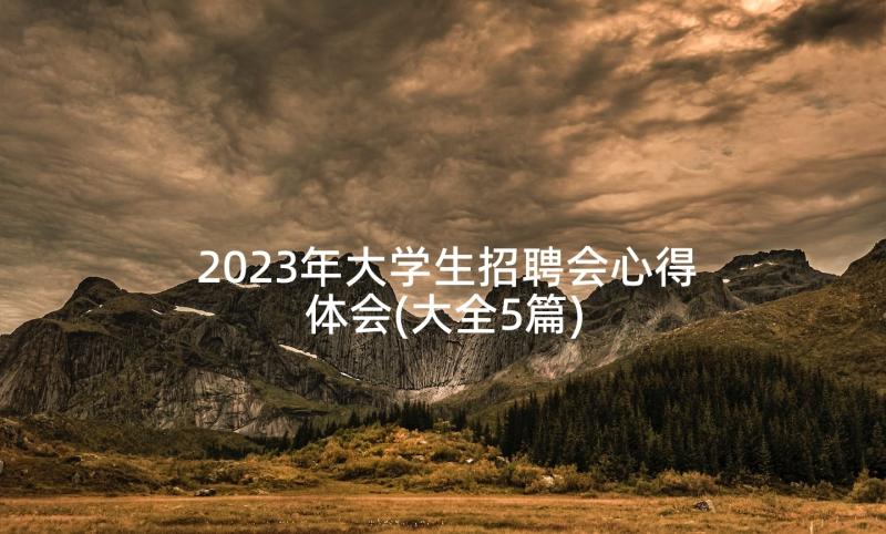 2023年大学生招聘会心得体会(大全5篇)