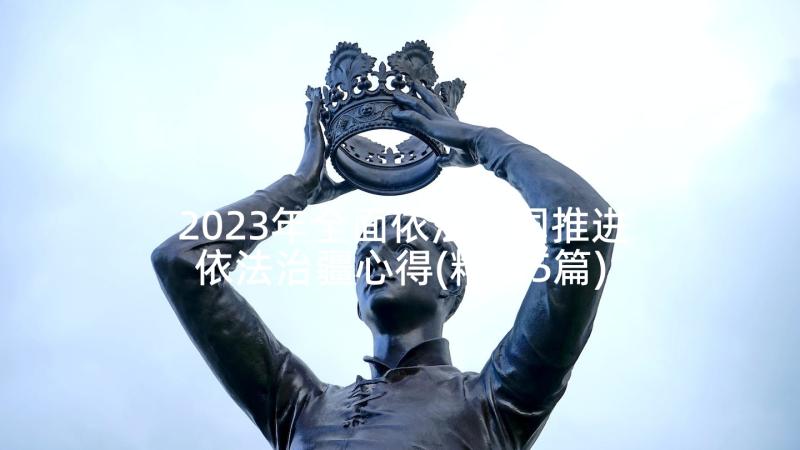 2023年全面依法治国推进依法治疆心得(精选5篇)