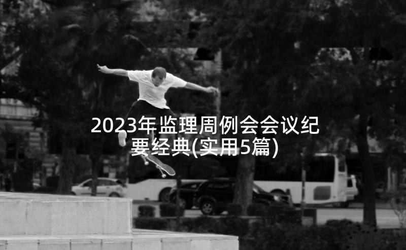 2023年监理周例会会议纪要经典(实用5篇)