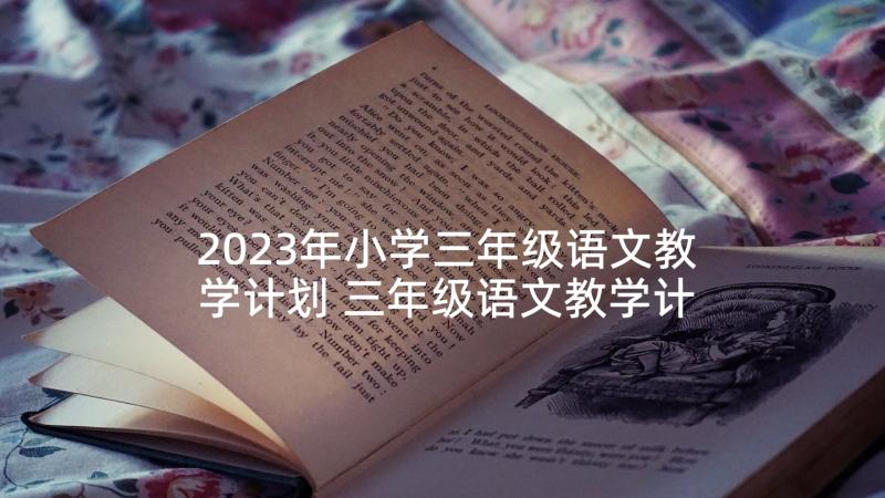 2023年小学三年级语文教学计划 三年级语文教学计划(精选10篇)